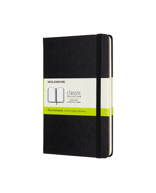 Caderno Medium Capa Dura Folhas Lisas Classic Moleskine Preto Preto-1