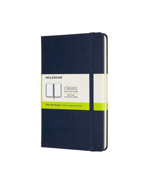 Cuaderno Medium Tapa Dura Hojas Lisas Classic Moleskine Azul Azul-1