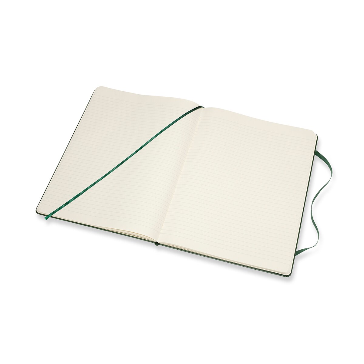 Caderno Extra Large de Linhas com Capa Dura Moleskine preto Verde-escuro-2