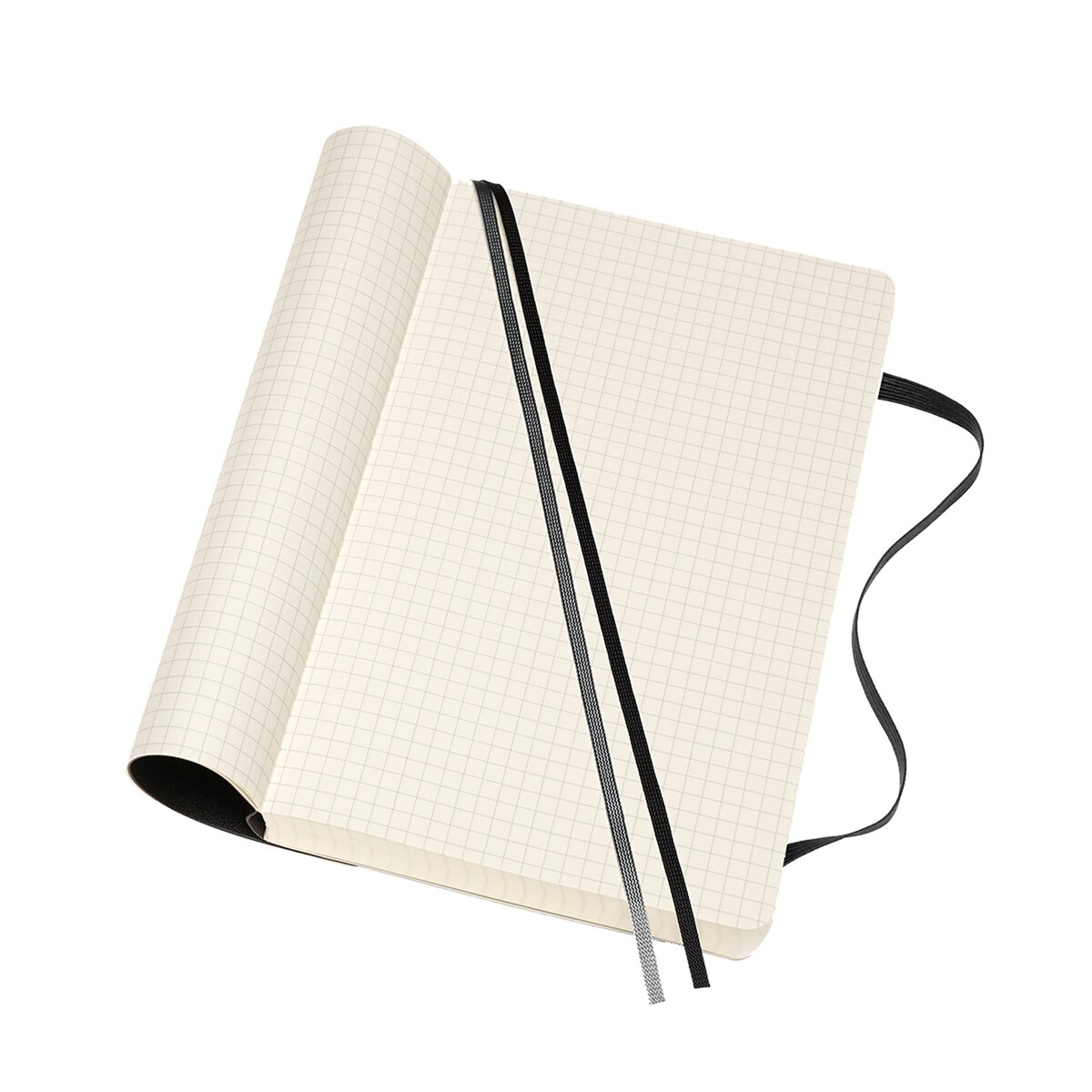 Caderno Large Expanded Capa Mole Folhas Quadriculadas Classic Moleskine Preto Preto-2