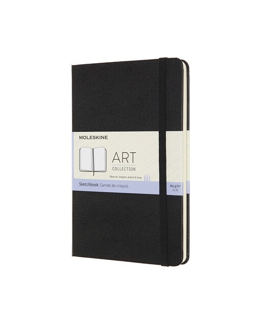 Caderno de Esboços Folhas Lisas - Preto Preto-1
