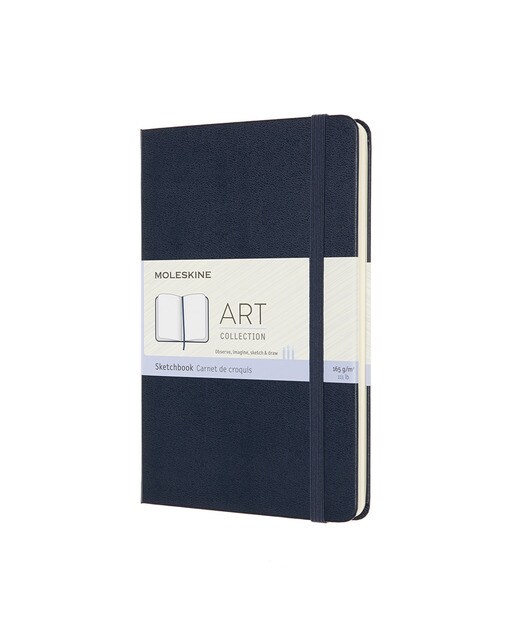 Caderno de Esboços Folhas Lisas Moleskine Azul Azul-1