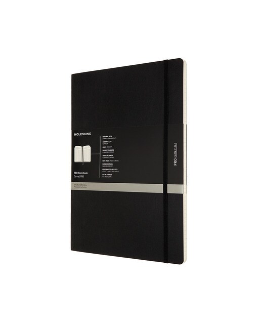 Caderno Profissional A4 Capa Mole - Preto Preto-1