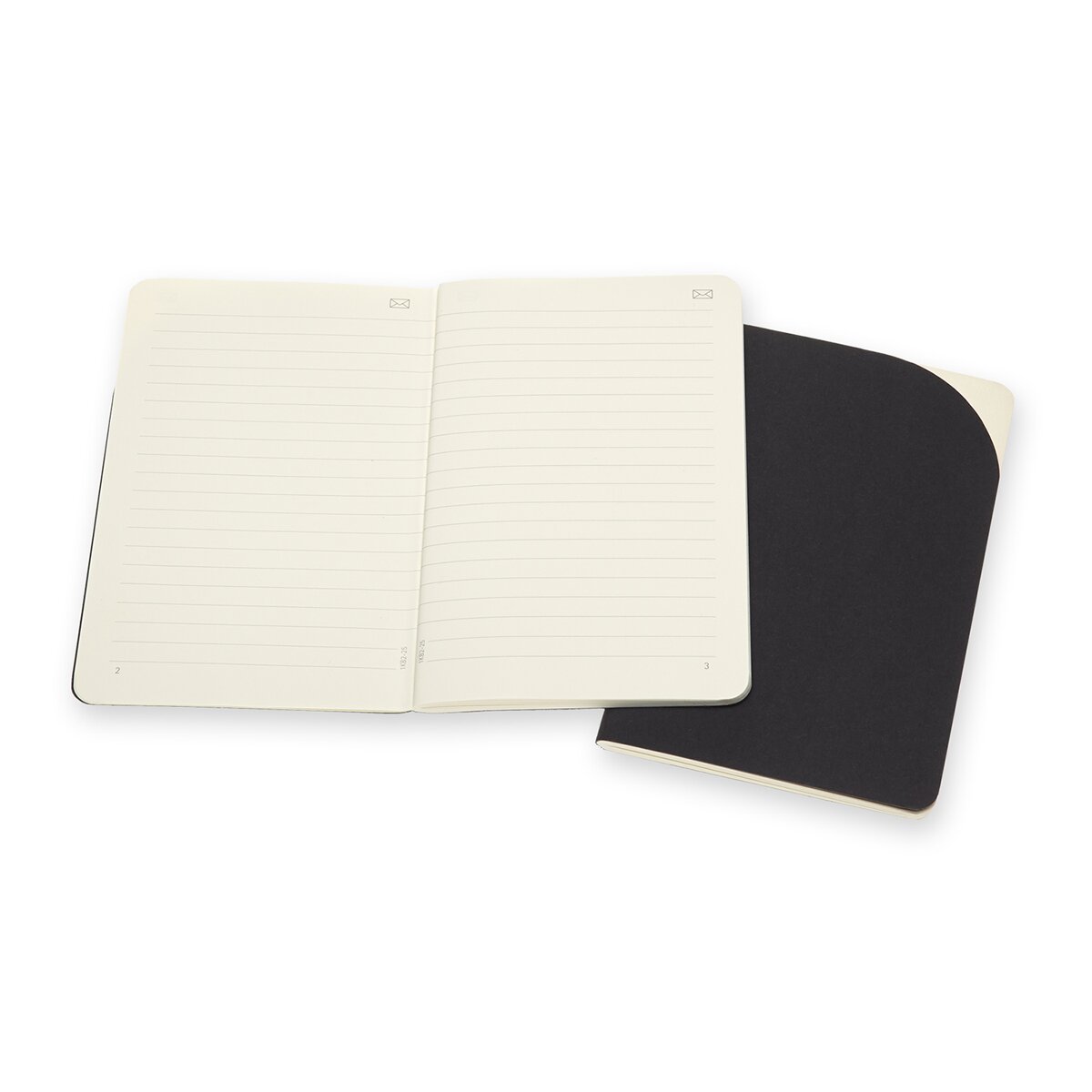 Conjunto de 2 blocos Smartcahier Folhas de linhas pretos Preto-3