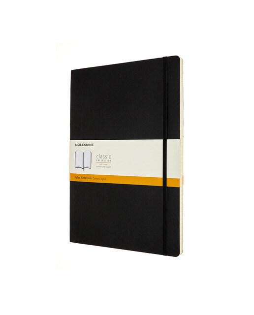 Caderno Classic A4 Capa mole Folhas de linhas preto Preto-1