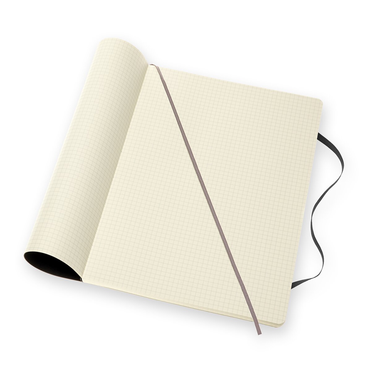 Caderno Classic A4 Capa Mole Folhas Quadriculadas - Preto Preto-2