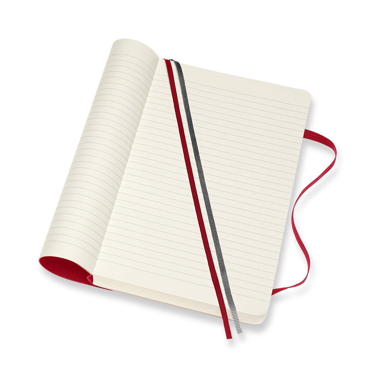 Caderno Classic Large Expanded Capa Mole de Folhas de Linhas - Vermelho Vermelho-4