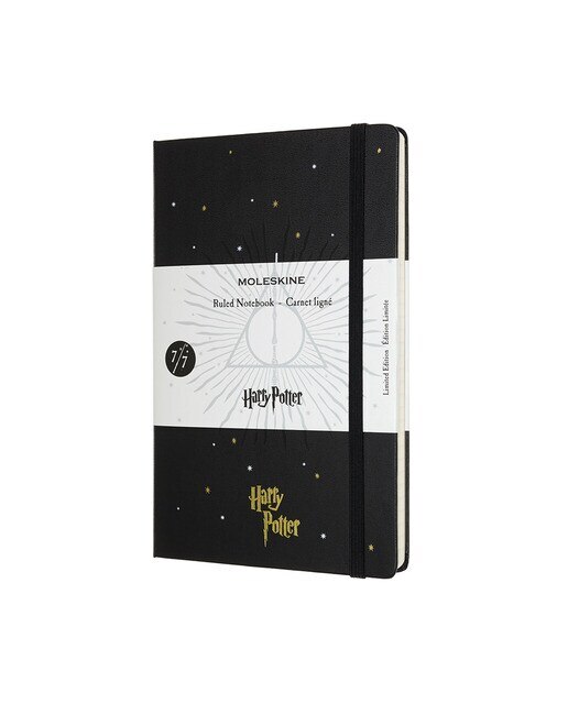 Caderno Large Folhas de linhas Edição Limitada Harry Potter "Talismãs da Morte" preto Preto-1