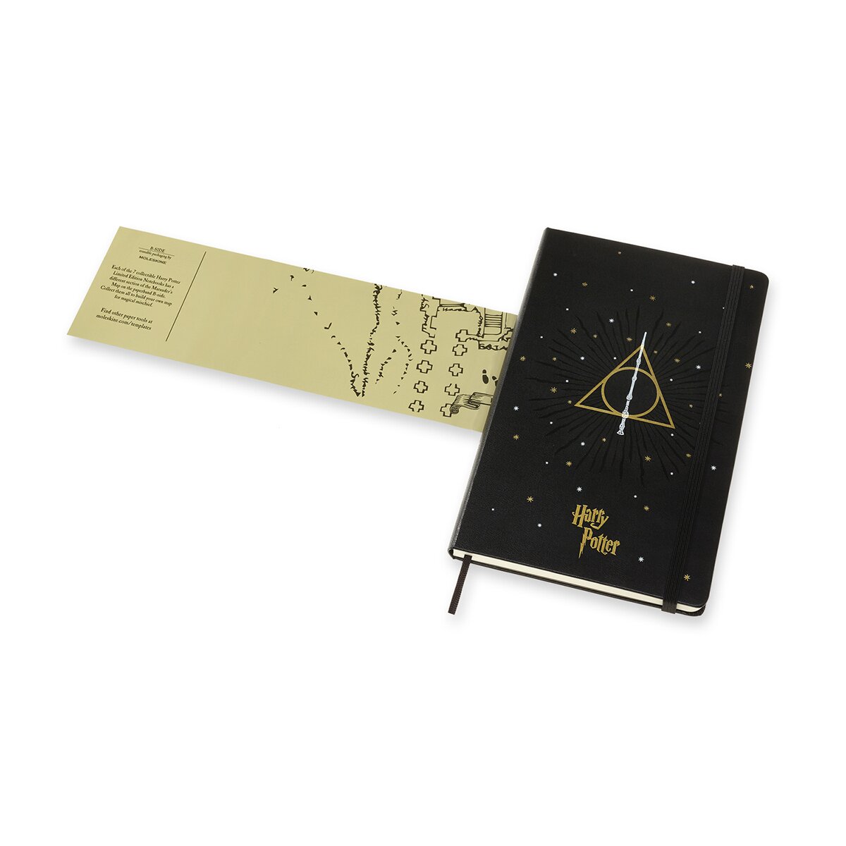Caderno Large Folhas de linhas Edição Limitada Harry Potter "Talismãs da Morte" preto Preto-5