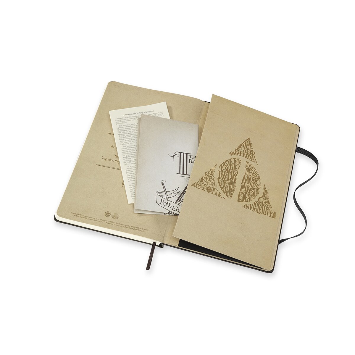 Caderno Large Folhas de linhas Edição Limitada Harry Potter "Talismãs da Morte" preto Preto-6