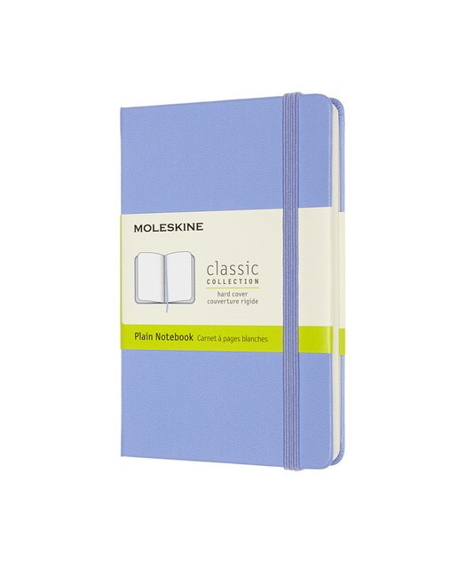 Caderno Classic Pocket Capa Dura Folhas Lisas - Azul-Hortênsia Azul-1