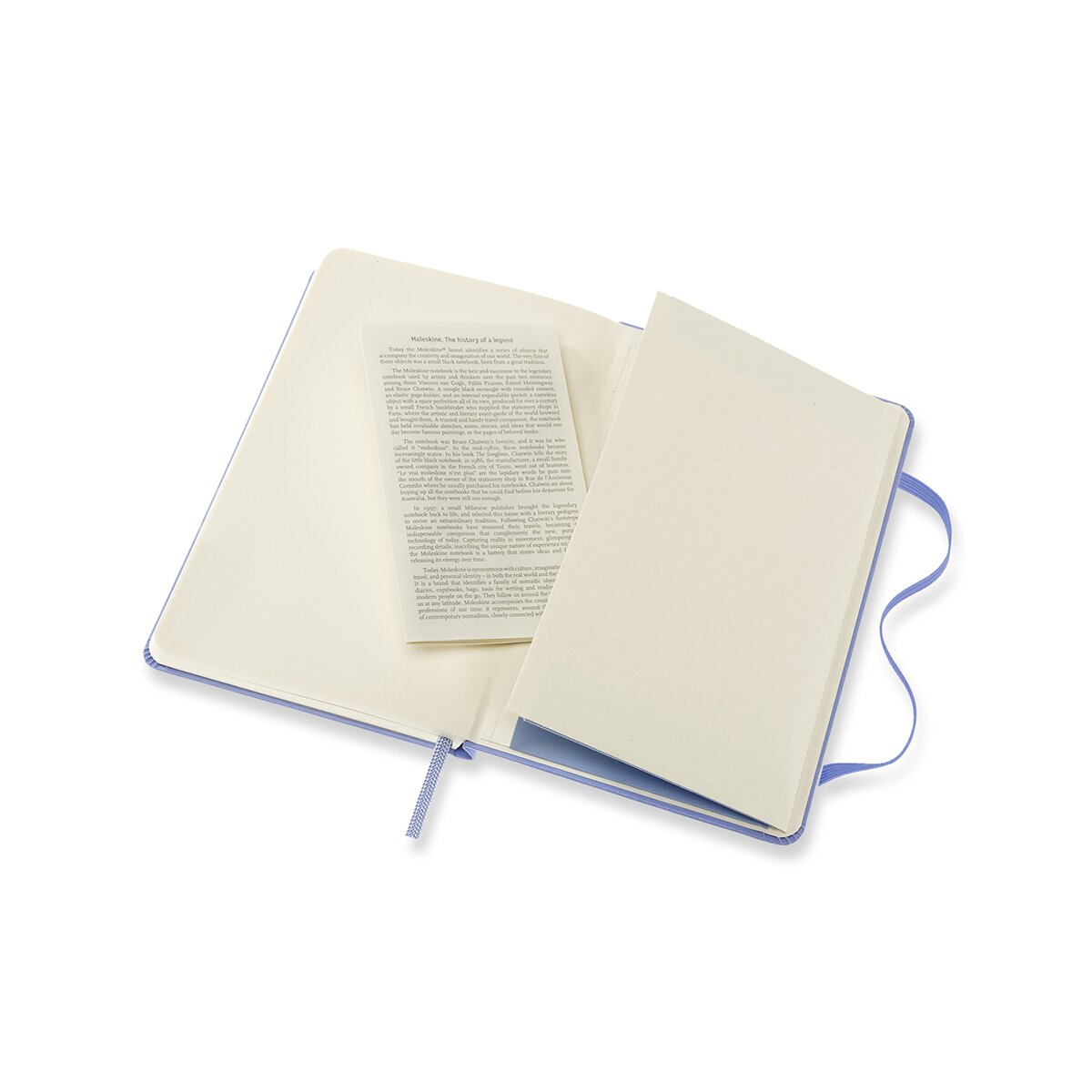 Caderno Classic Pocket Capa Dura Folhas Lisas - Azul-Hortênsia Azul-5
