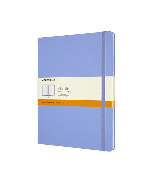 Caderno Classic Extralarge Capa Dura Folhas Pautadas - Azul Hortênsia Azul-1