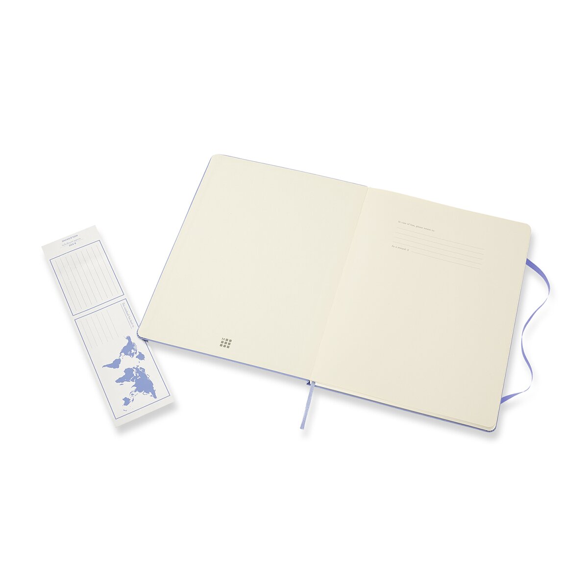 Caderno Classic Extralarge Capa Dura Folhas Pautadas - Azul Hortênsia Azul-4