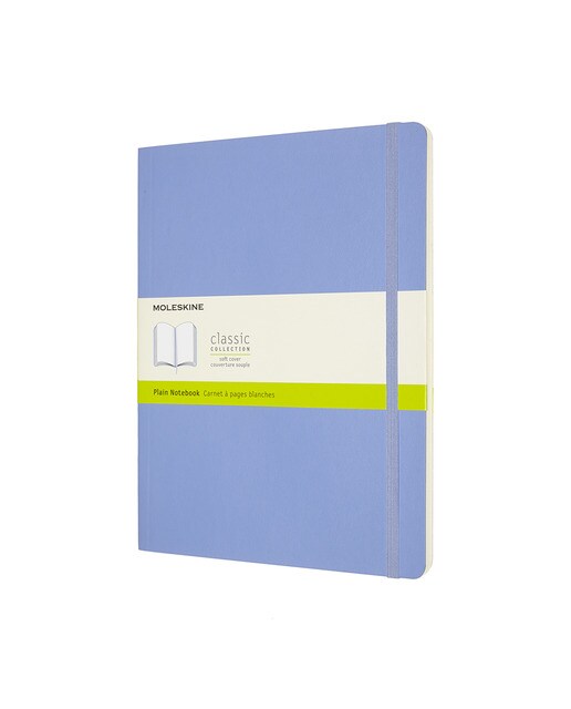 Caderno Classic Extralarge Capa Mole Folhas Lisas - Azul Hortênsia Azul-1