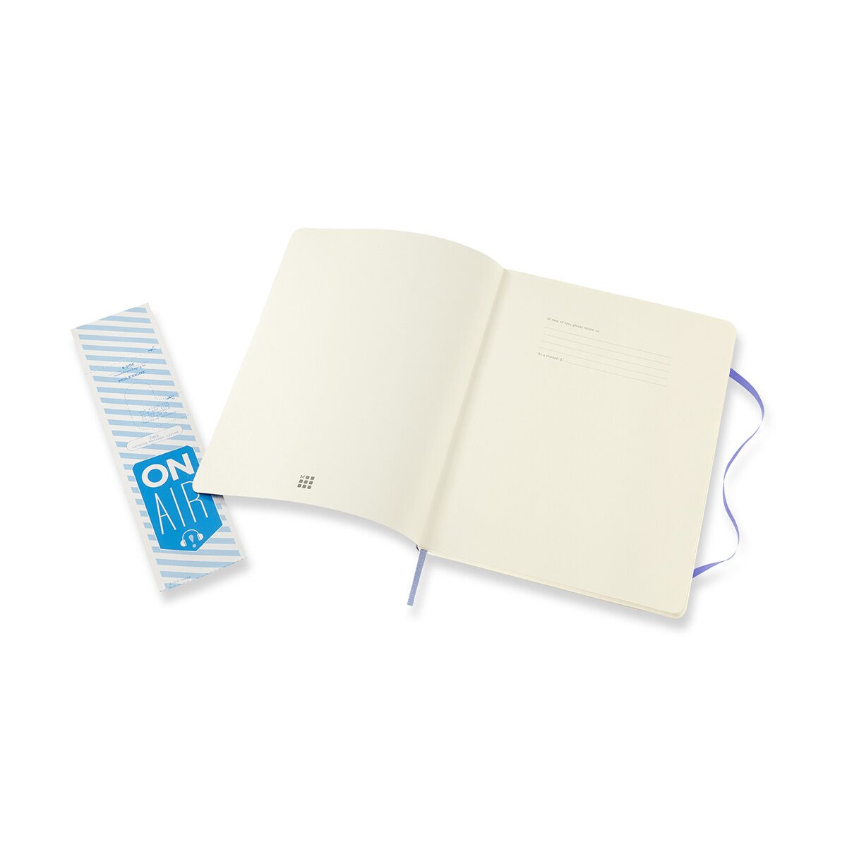 Caderno Classic Extralarge Capa Mole Folhas Lisas - Azul Hortênsia Azul-3