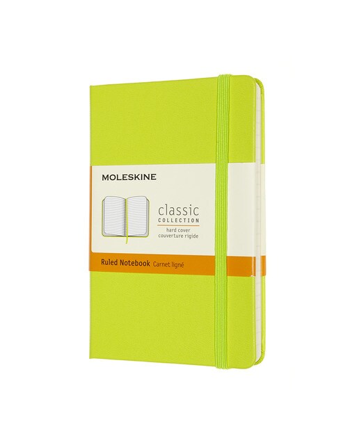 Caderno Classic Pocket Capa Dura Folhas de Linhas - Verde Limão Verde-1