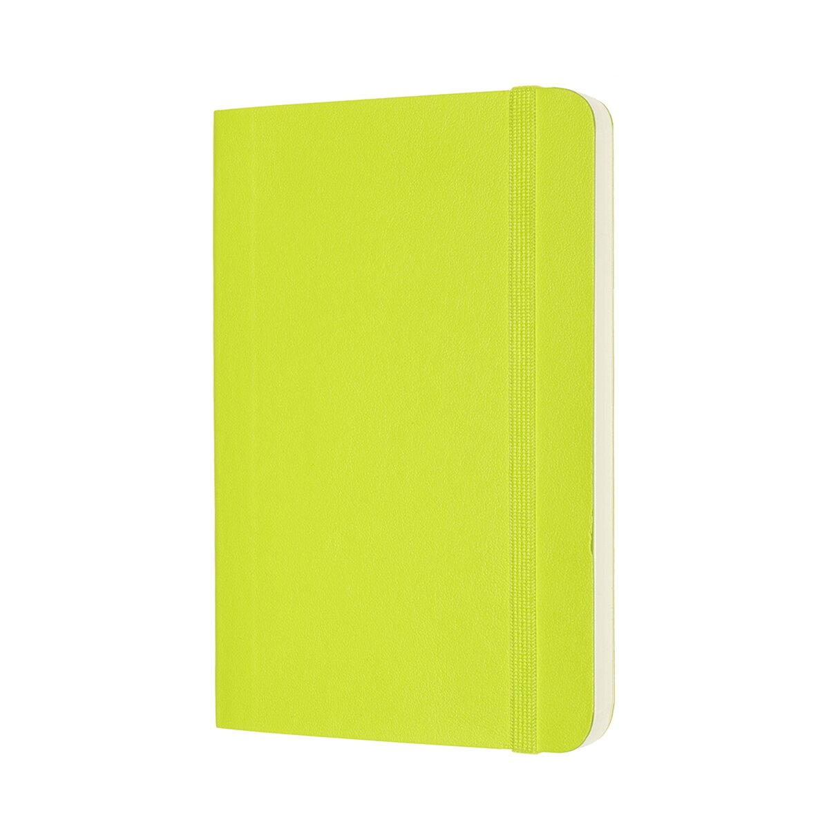 Caderno Classic Pocket Capa Mole Folhas Lisas - Verde Limão Verde-2