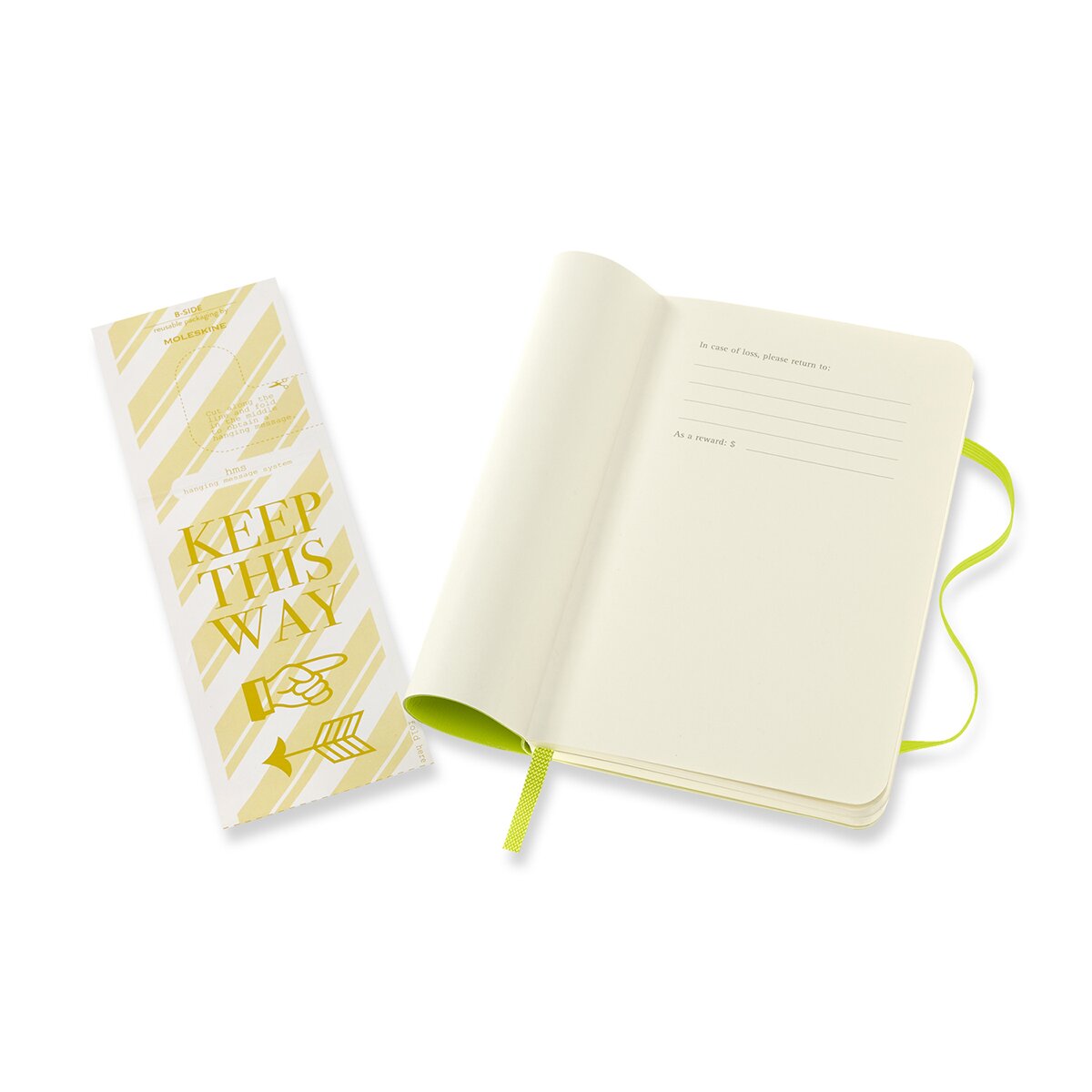 Caderno Classic Pocket Capa Mole Folhas Lisas - Verde Limão Verde-3