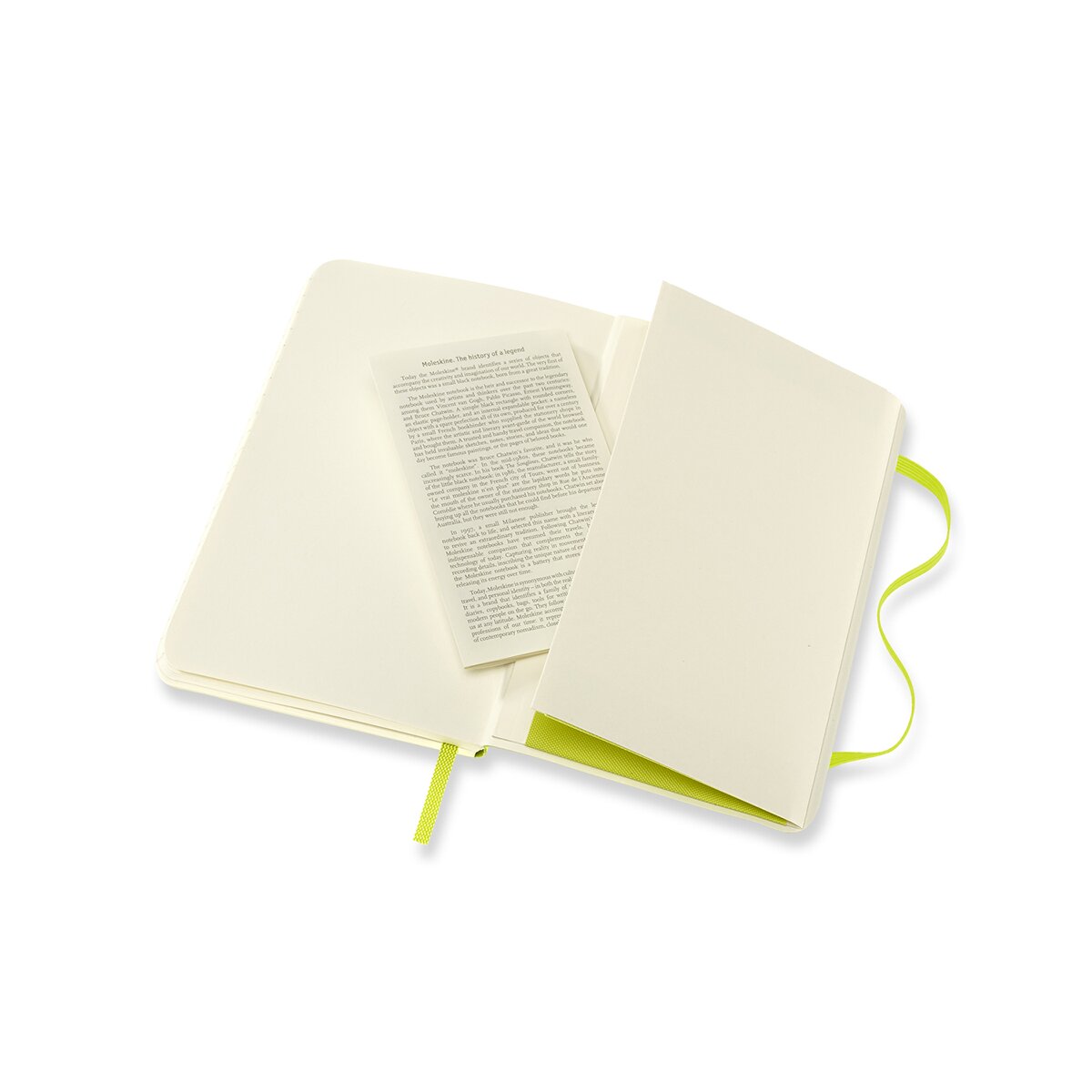 Caderno Classic Pocket Capa Mole Folhas Lisas - Verde Limão Verde-5