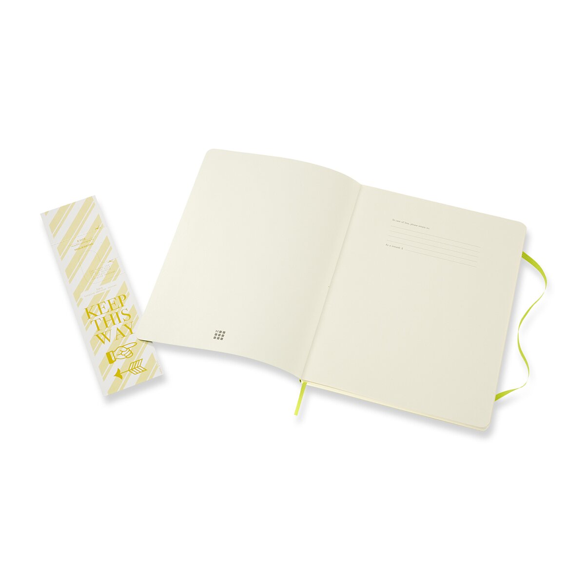 Caderno Classic ExtraLarge Capa Mole Folhas Lisas - Verde Limão Verde-3
