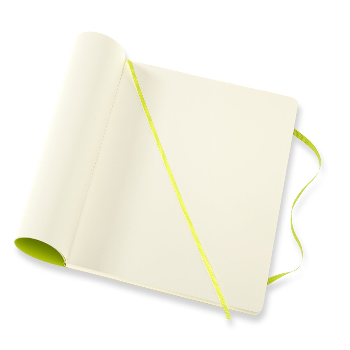 Caderno Classic ExtraLarge Capa Mole Folhas Lisas - Verde Limão Verde-4