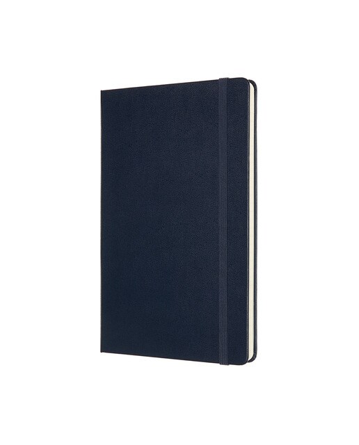 Caderno Large Capa Dura Formato Duplo Folhas Lisas e de Linhas Azul-safira Azul-2