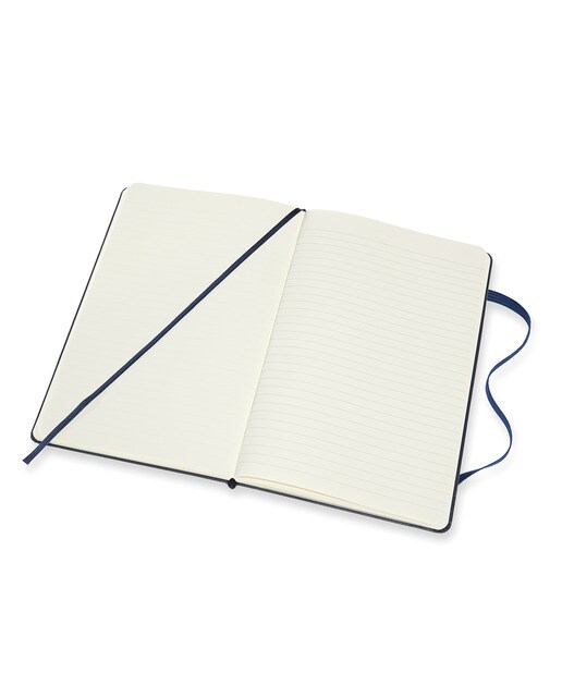 Caderno Large Capa Dura Formato Duplo Folhas Lisas e de Linhas Azul-safira Azul-4