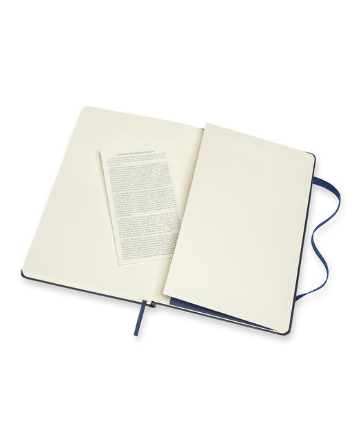 Caderno Large Capa Dura Formato Duplo Folhas Lisas e de Linhas Azul-safira Azul-5