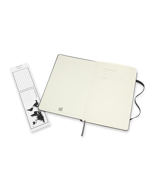 Caderno Large Capa Dura Formato Duplo Folhas Lisas e de Linhas Preto Preto-3
