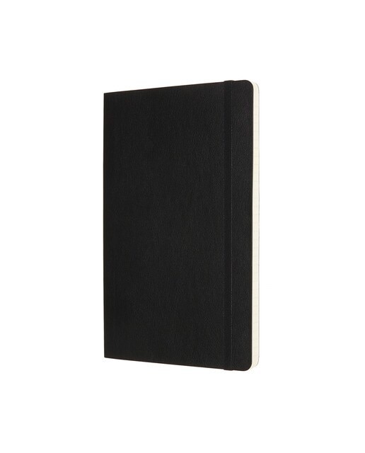 Caderno Large Capa Mole Formato Duplo Folhas Lisas e de Linhas Preto Preto-2