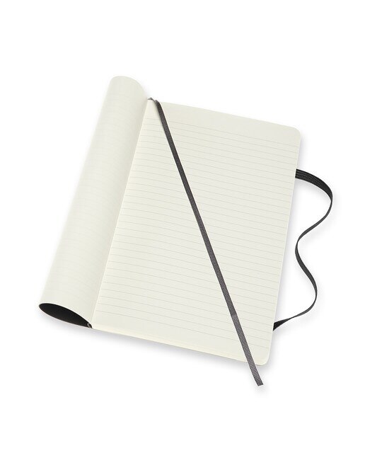 Caderno Large Capa Mole Formato Duplo Folhas Lisas e de Linhas Preto Preto-3
