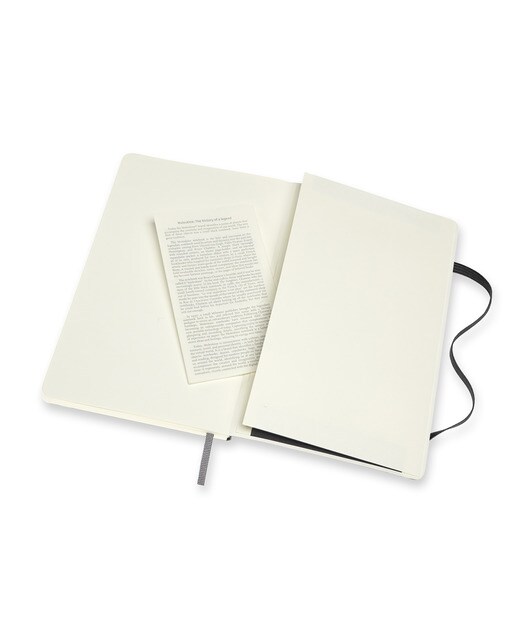 Caderno Large Capa Mole Formato Duplo Folhas Lisas e de Linhas Preto Preto-5
