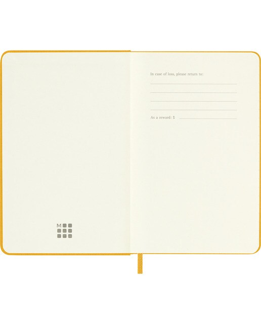 Caderno Classic Pocket Capa Dura Folhas de Linhas - Amarelo Alaranjado Laranja-2