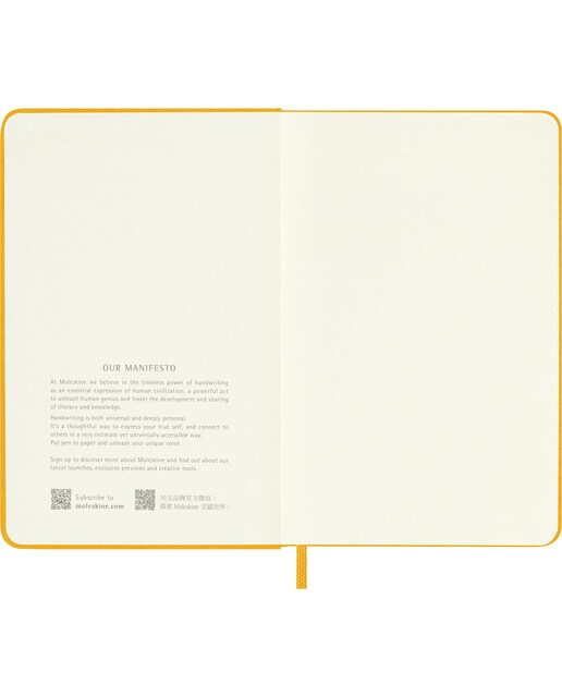 Caderno Classic Pocket Capa Dura Folhas de Linhas - Amarelo Alaranjado Laranja-3