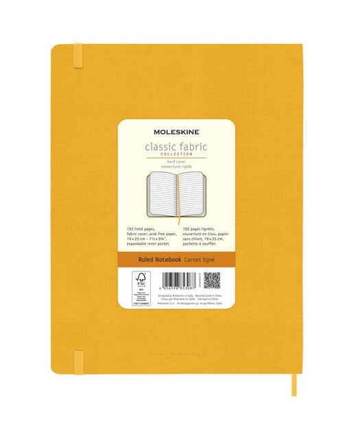 Caderno Classic Extralarge Capa Dura Folhas de Linhas - Amarelo Alaranjado Laranja-8