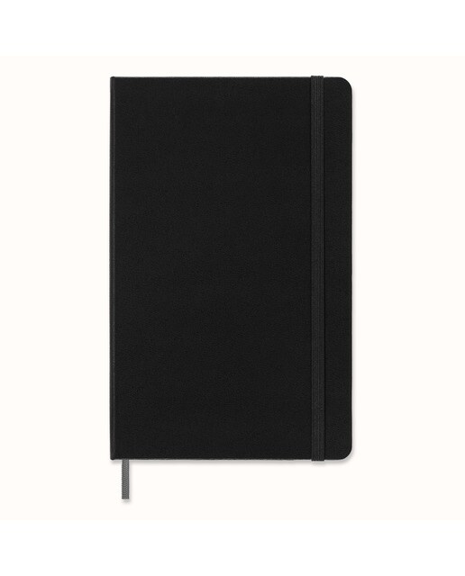 Caderno Paper Tablet Capa Dura Folhas Pautadas - Preto Preto-1