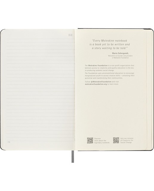 Caderno Paper Tablet Capa Dura Folhas Pautadas - Preto Preto-5