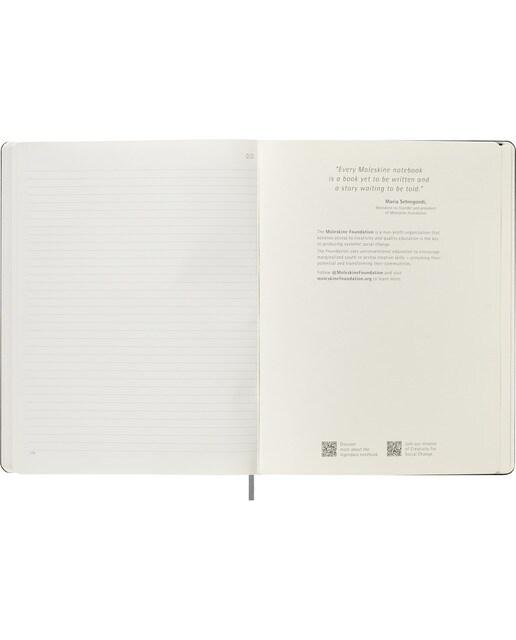 Caderno Extralarge Paper Tablet Capa Dura Folhas Pautadas - Preto Preto-5