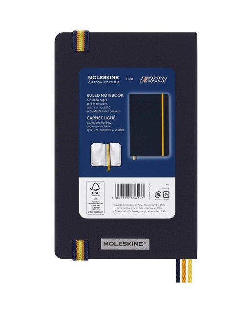 Caderno Large Folhas de Linhas Edição Limitada K-Way - Azul Azul-8
