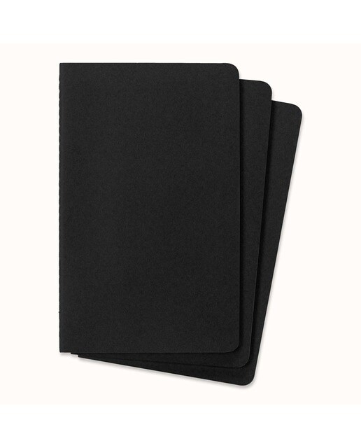 Conjunto de 3 Blocos Large Folhas de Pontos - Preto Preto-2