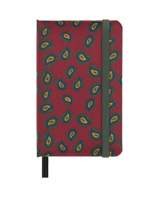 Cuaderno extrasmall  hojas lisas tapa dura de seda Mantero Moleskine burdeos