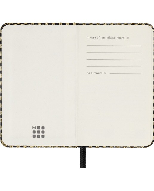 Cuaderno extrasmall  hojas lisas tapa dura de tela Mantero Moleskine dorado Dorado-4