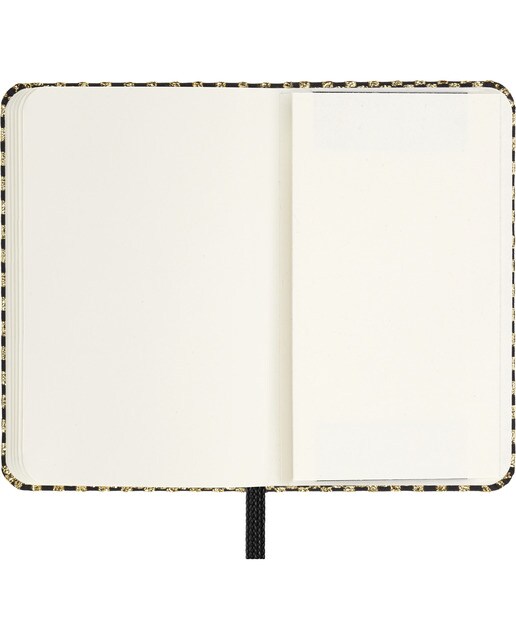 Cuaderno extrasmall  hojas lisas tapa dura de tela Mantero Moleskine dorado Dorado-6
