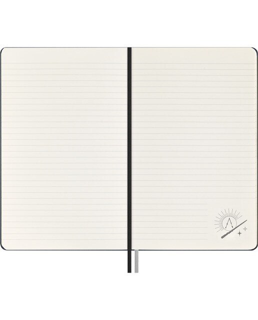 Caderno Pautado Moleskine A5 Harry Potter Lumos - Edição Limitada Brilha no Escuro Preto-5