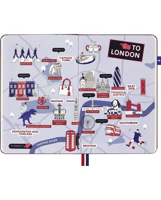 Cuaderno pocket Luxe city Londres Moleskine multicolor Multicolor-4