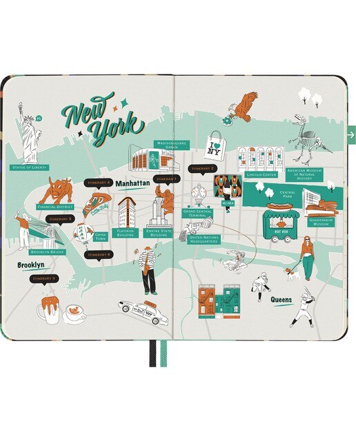 Cuaderno pocket Luxe city Nueva York Moleskine multicolor Multicolor-4