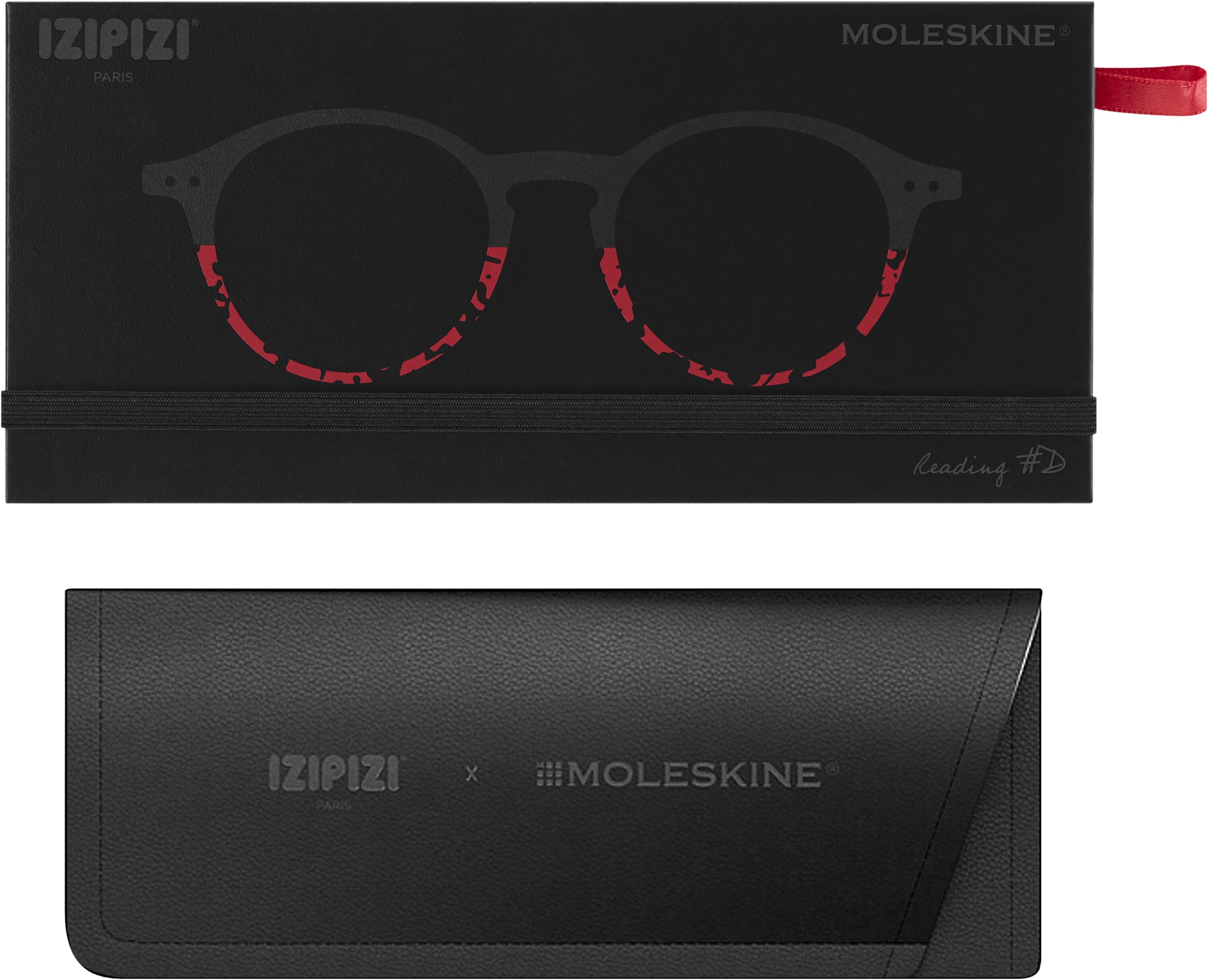 Imagen 5 de Gafas de lectura Izipizi x Moleskine forma #D rojo bermellón
