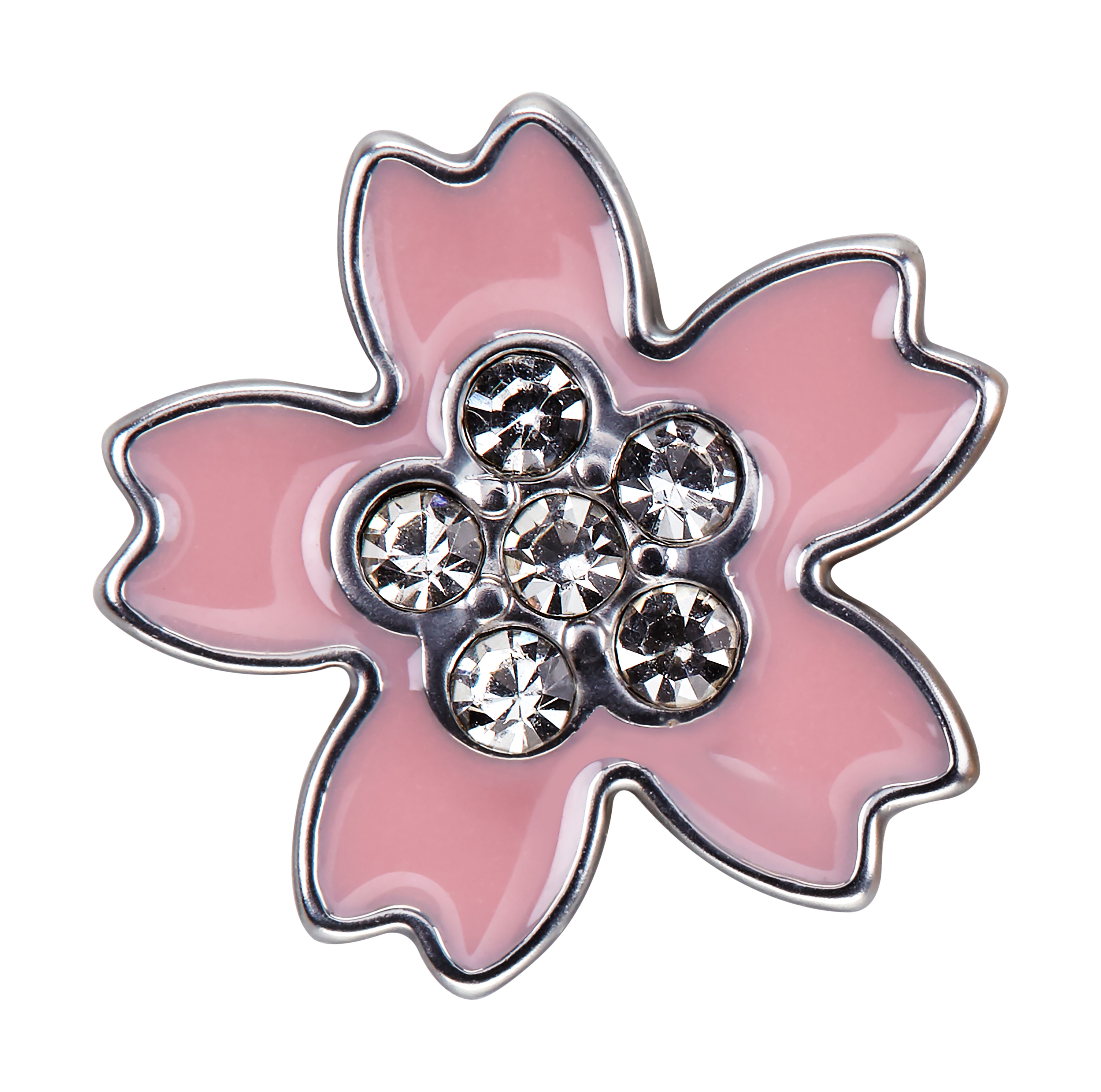 Pin de cristal  flor Sakura Moleskine rosa 3