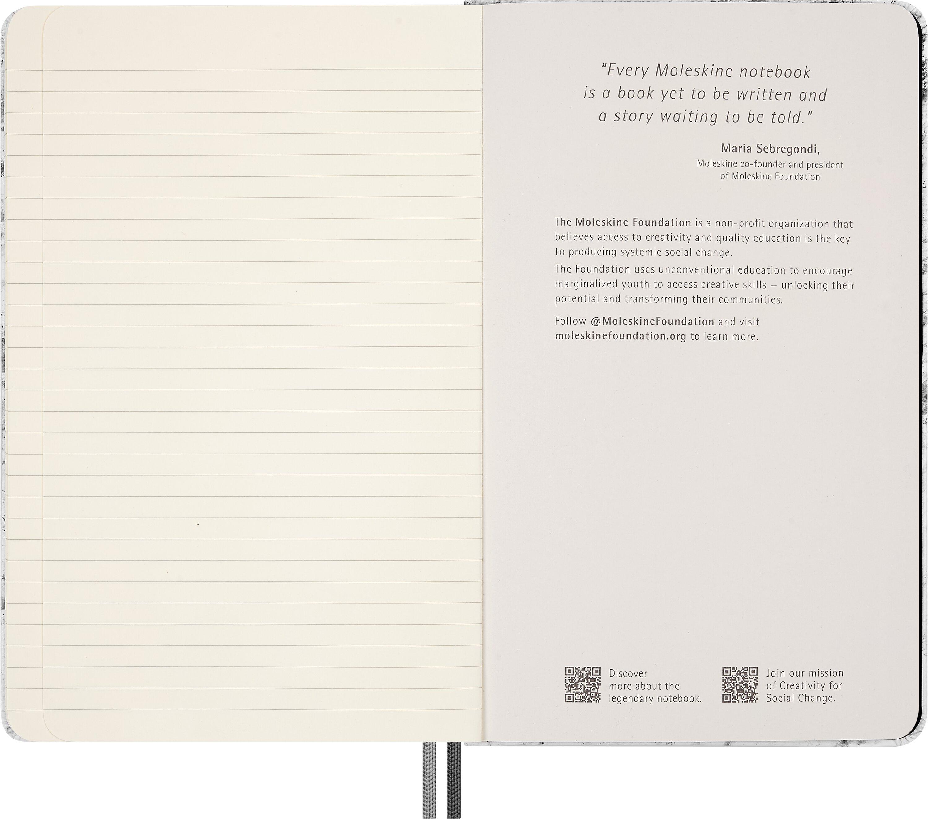 Caderno Grande com Folhas Pautadas, Capa Dura: Edição Limitada NASA - Branco Branco-3
